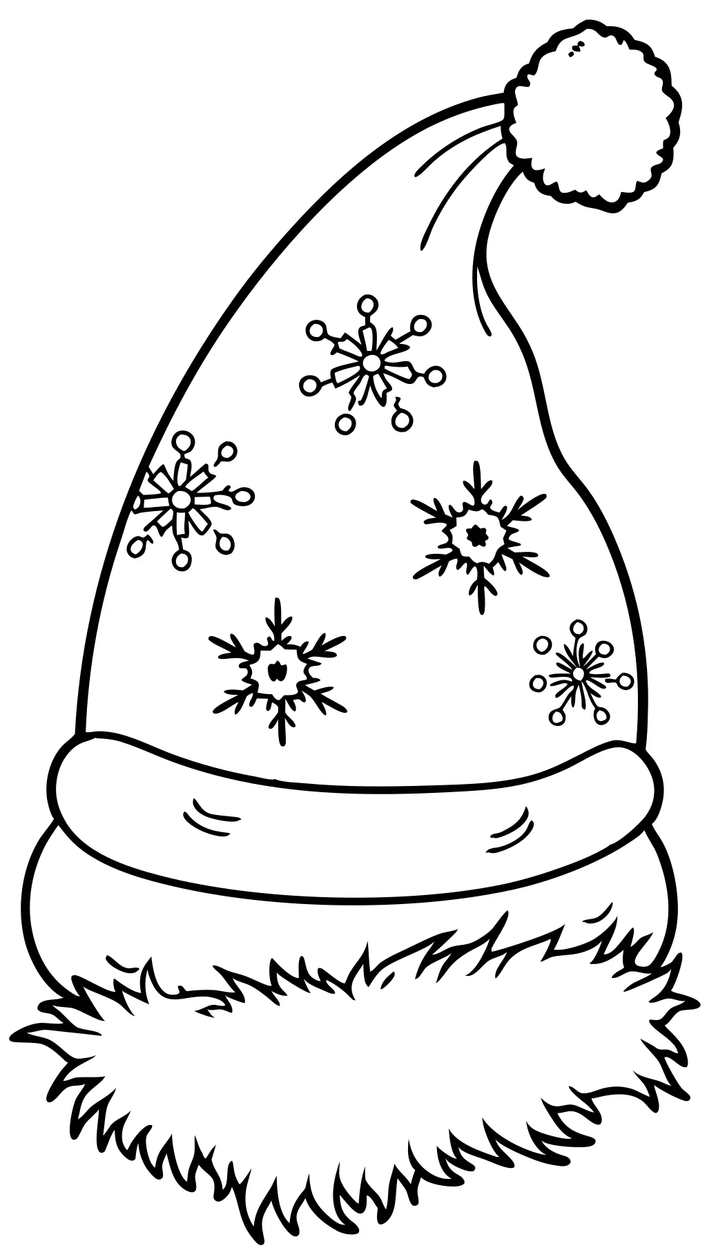 coloriage de chapeau de Père Noël